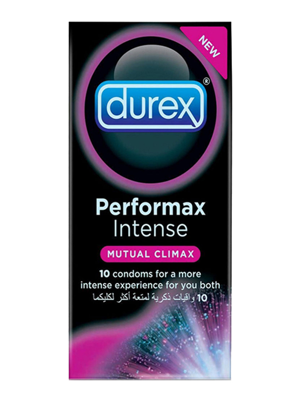 Durex Performax Intense Condom for Men, 10 Pieces