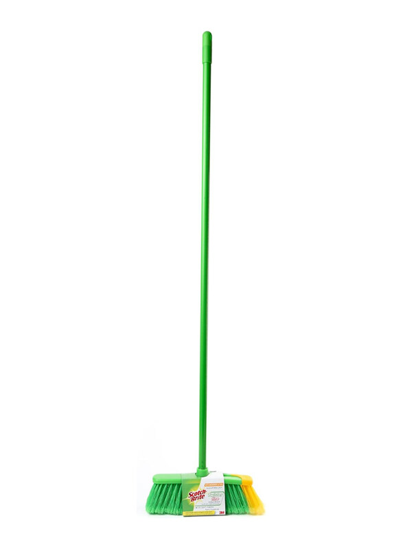 

Scotch Brite 3M Broom Indoor Broom + Stick, Green, One Size