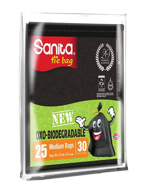 

Sanita Tie Biodegradable Trash Bags, 30 Gallons, 25 Bags