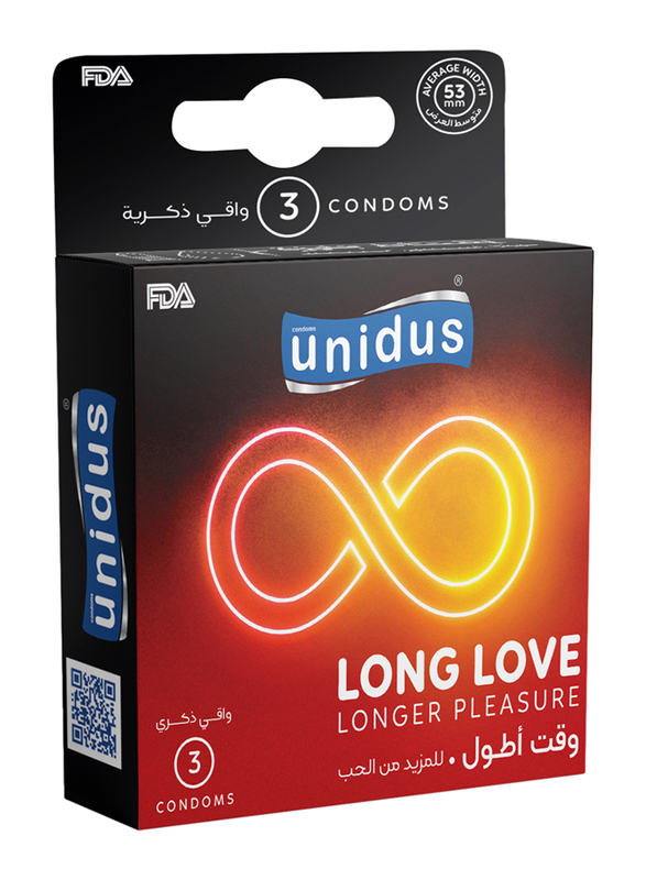 Unidus Long Love Condom, 3 Pieces