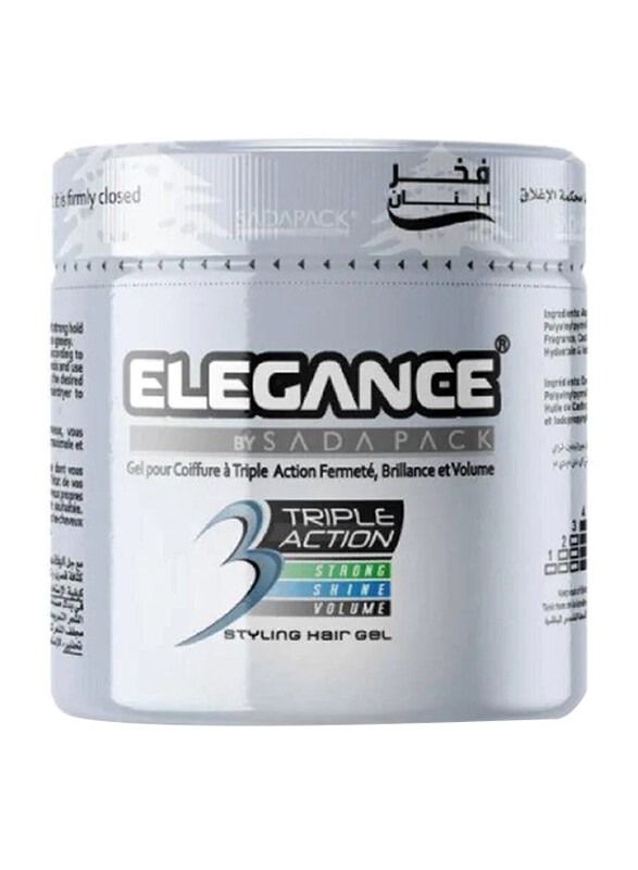 

Elegance Triple Action White Hair Styling Gel for All Hair Types, 1L