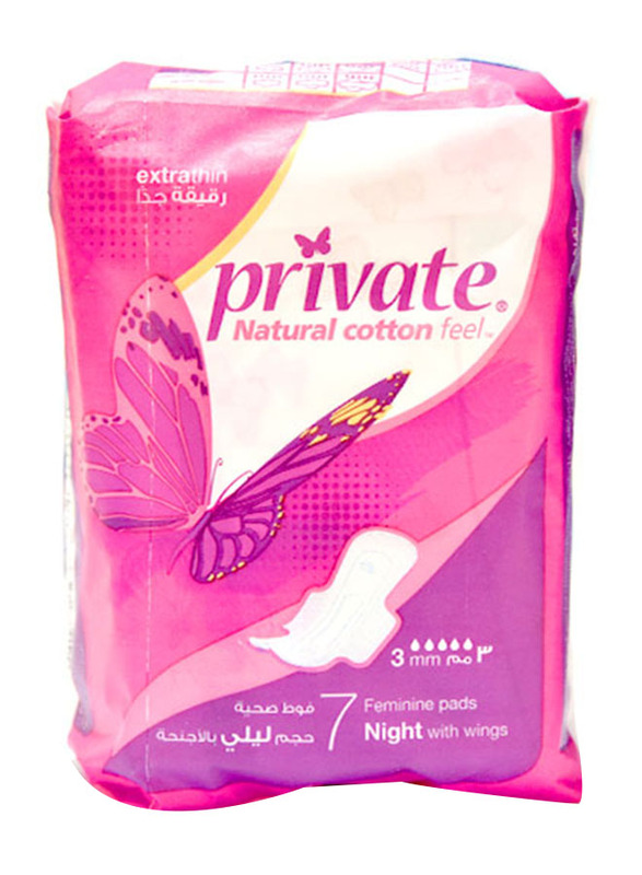 Private Thin Night Sanitary Pads, 7 Pads