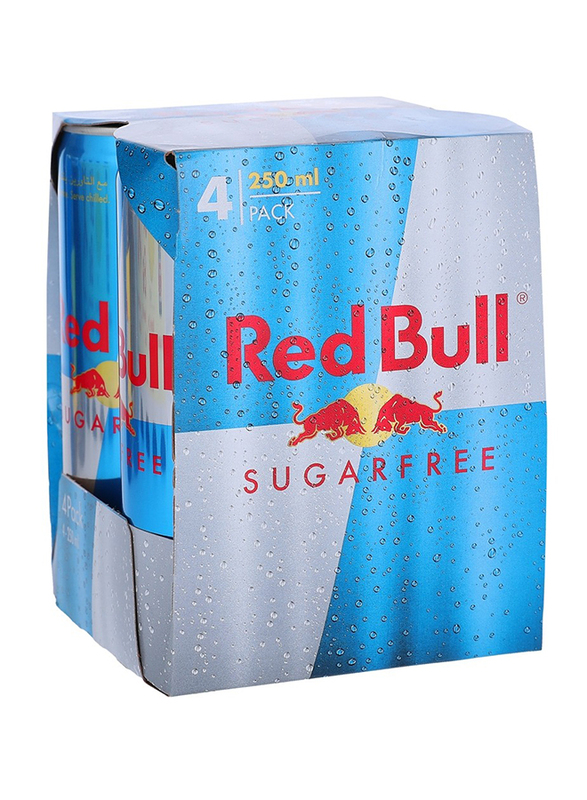 Red Bull Sugar Free Energy Drink, 4 Cans x 250ml