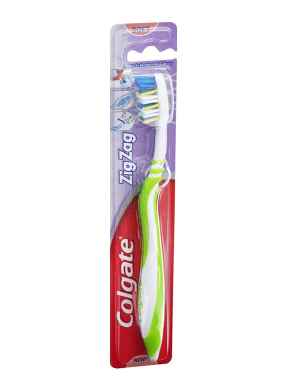 

Colgate Zigzag Flexible Toothbrush, Blue/Yellow, Soft