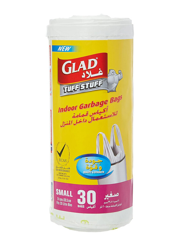 

Glad Small Tuff Stuff Garbage Bag, 30 Bags