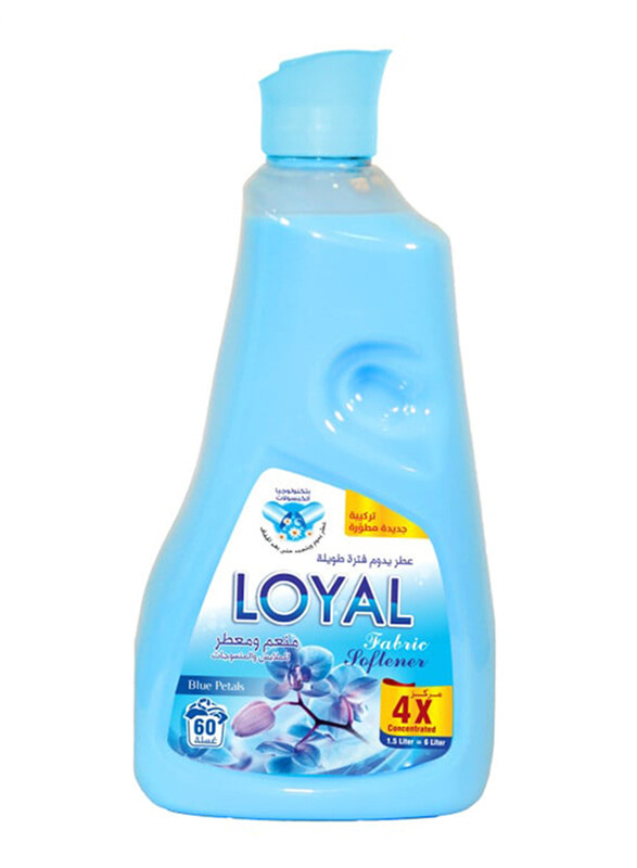 

Loyal Blue Petals Scent Fabric Softener for Automatic & Regular Wash, 1.5L