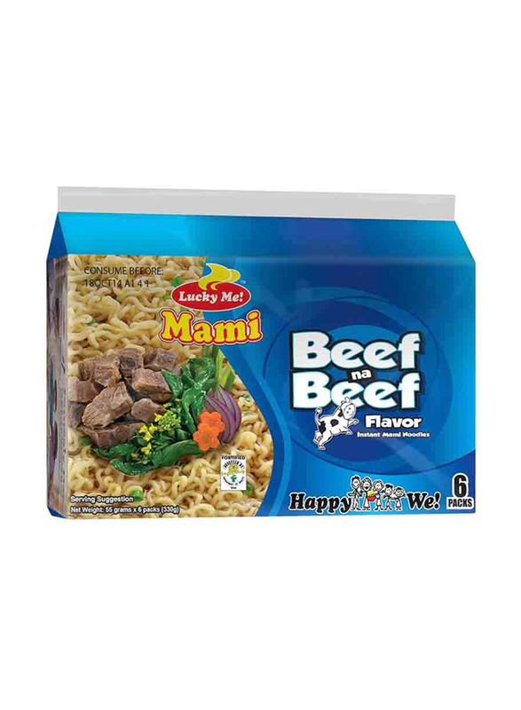 

Lucky Me Noodles Beef, 6 x 55g