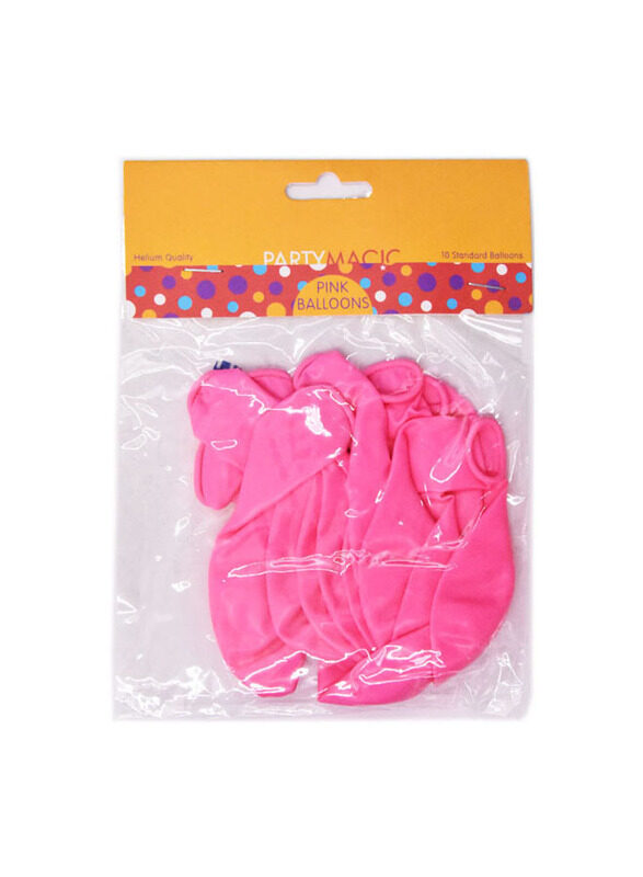 

Party Magic Pink Standard Color Balloon, 10 Pieces