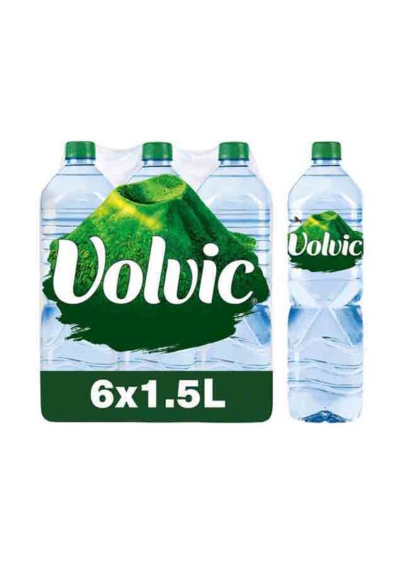 Volvic Natural Mineral Water, 6 x 1.5 Ltr