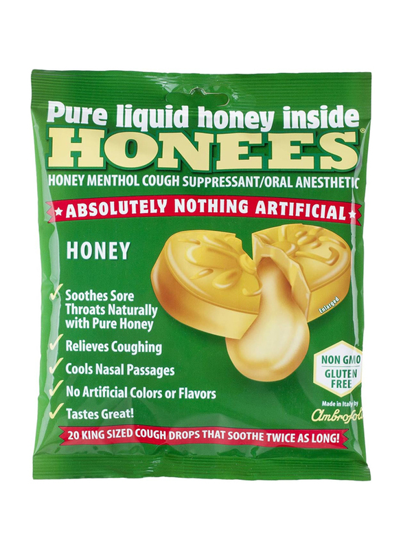 

Honees Honey Menthol Cough Drops, 100gm