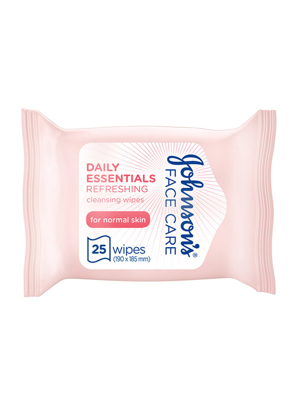 

Johnson's Daily Essentials Normal Skin Face Wipes, 25 Pieces