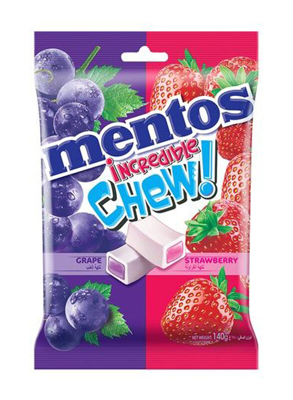 

Mentos Incredible Chew Bag Strawberry & Grape Flavor, 140g