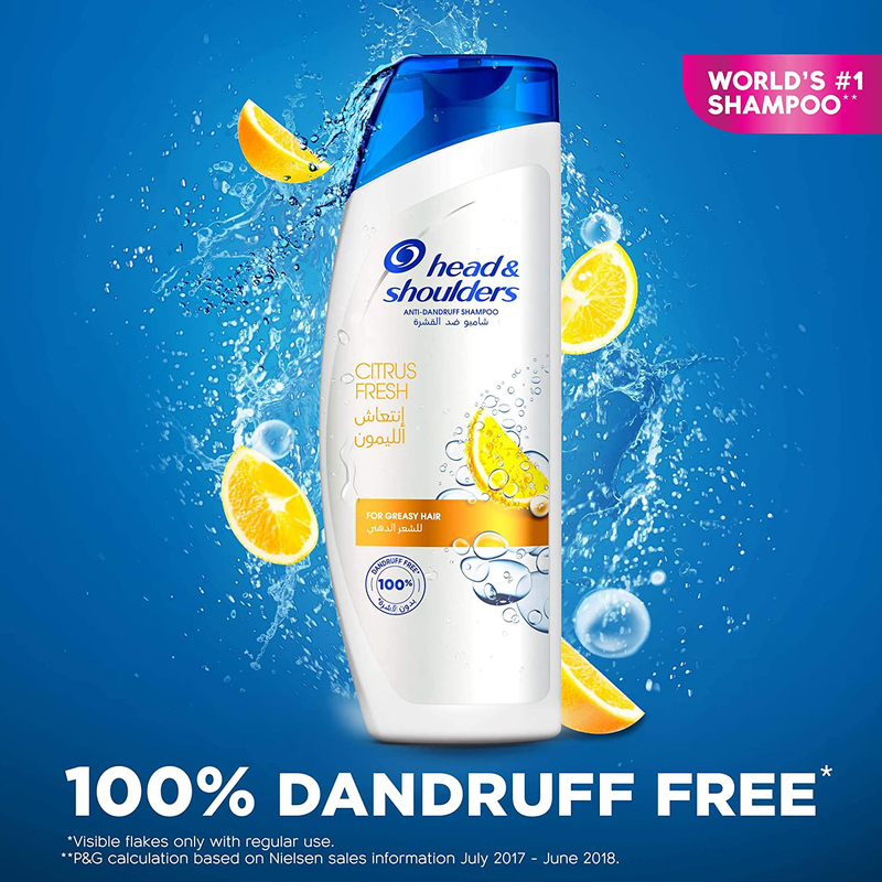 Head & Shoulders Citrus Fresh Shampoo for Anti Dandruff, 200ml