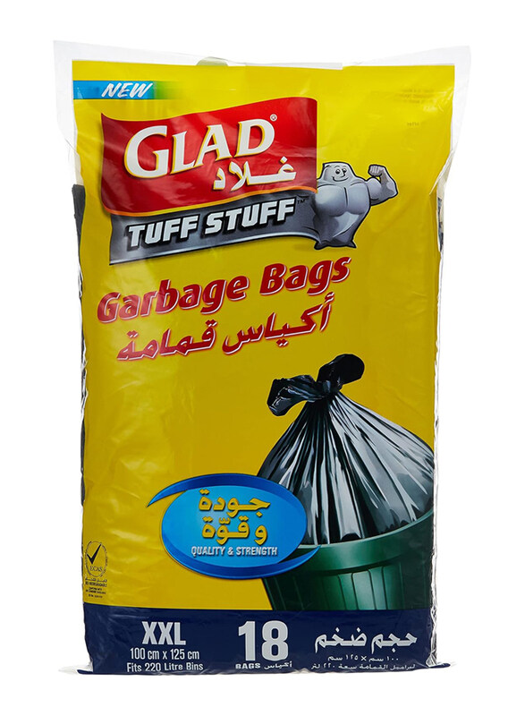 

Glad Tuff Stuff Garbage Bags, 18 Bags