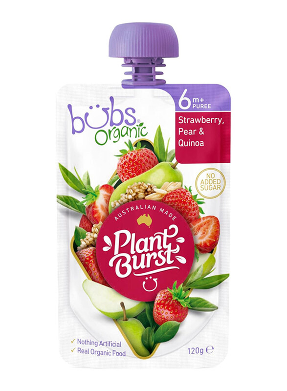 

Bubs Organic Strawberry, Pear and Quinoa Pouch, 120g