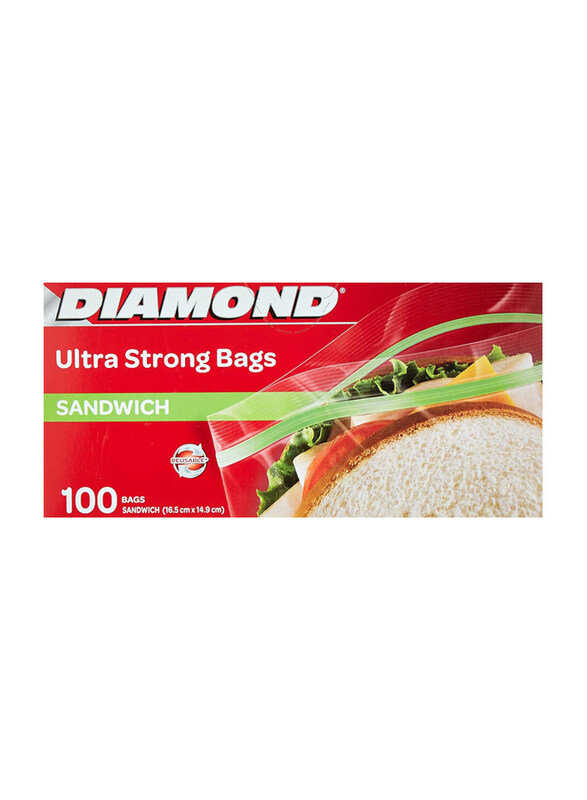 

Diamond Sandwich Bag Zipper, 100 Bags