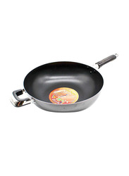 Love Song 32cm Fry Wok with Ear Handle, LW-32, Black