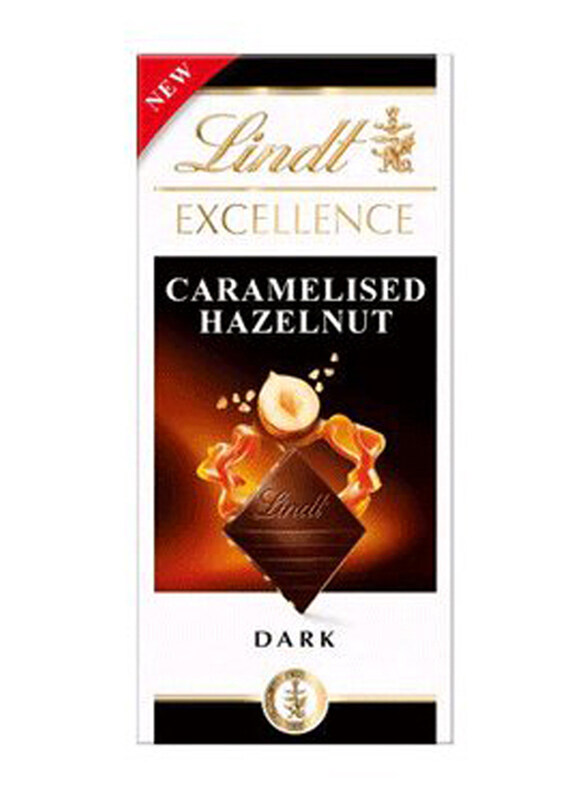 

Lindt Excellence Caramalized Hazelnut Dark Chocolate, 100g