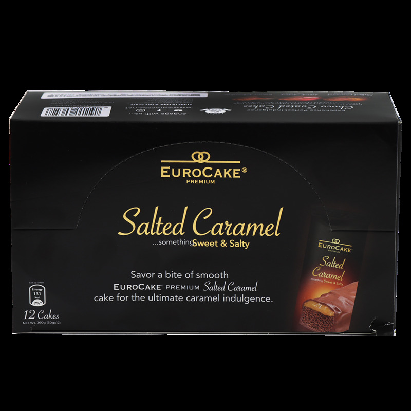 Eurocake Premium Salted Caramel Cake, 12 x 30g