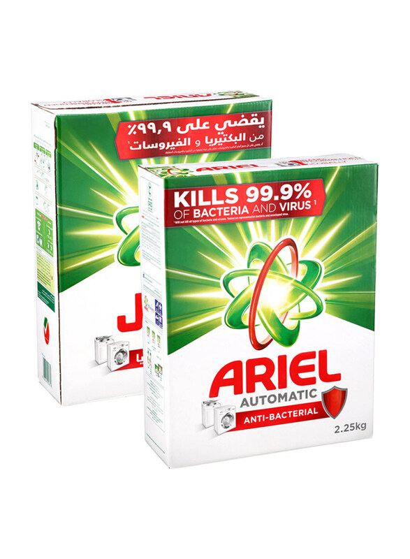 

Ariel Anti-Bacterial Fast Dissolving Detergent Powder, 2 x 2.5 Kg