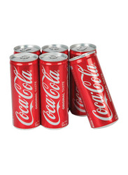 Coca Cola Carbonated Soft Drink, 6 Can x 245ml