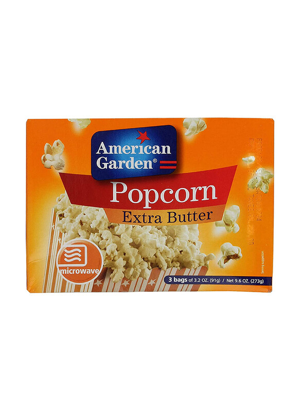 

American Garden Extra Butter Microwave Popcorn, 273g