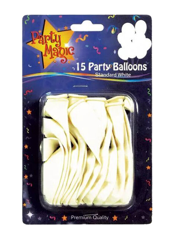 

Party Magic Standard Balloons, 15 Pieces, White