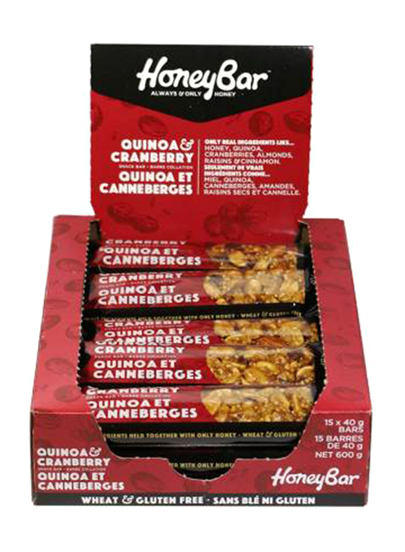 HoneyBar Quinoa & Cranberry Snack Bars, 40g