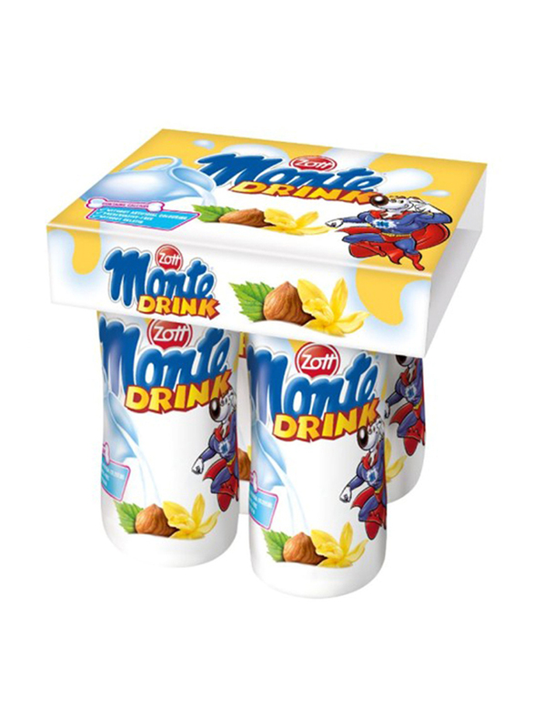 Zott Monte Long Life Vanilla Milk Drink, 4 x 95ml