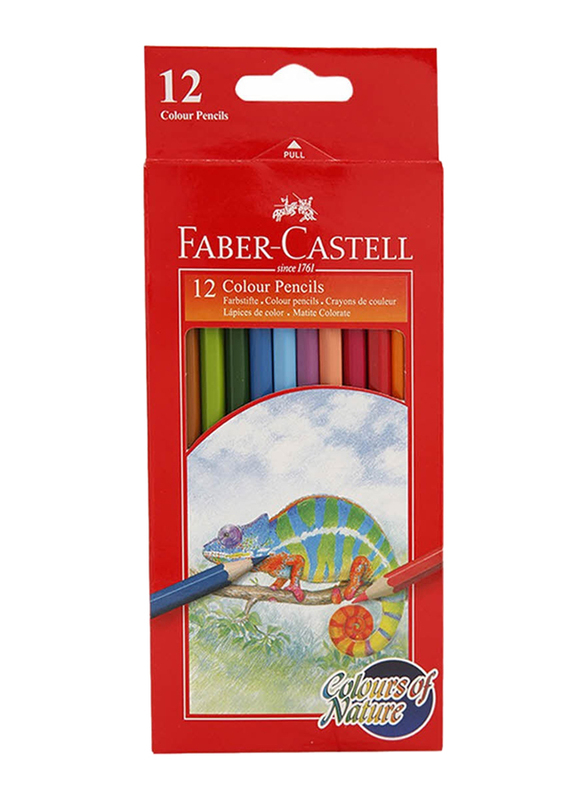 Faber-Castell 12-Piece Red Colour Pencil Set, 3109/12, Multicolour