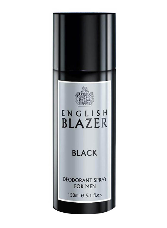 English Blazer Black Deodorant Spray for Men, 150ml