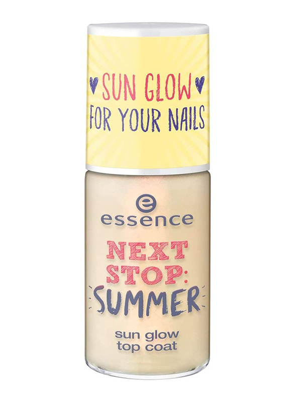 Essence Next Stop Summer Sun Glow Top Nail Coat, 8ml, No. 01, Beige