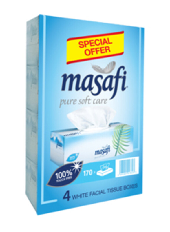 

Masafi Facial Tissue, 2 Ply x 4 x 170 Sheets