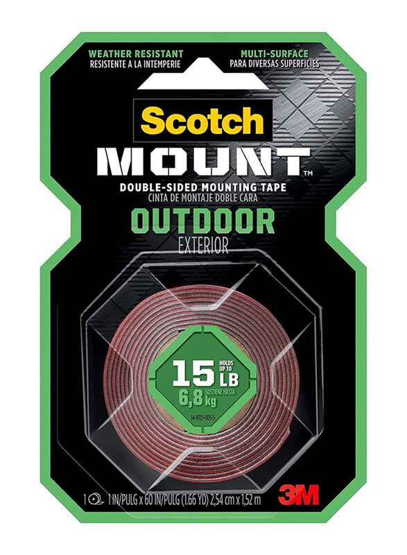 

Scotch Mount Outdoor Double-Sided Mounting Tape, Green/Black