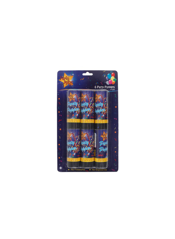 Party Magic Party Poppers, 3 Pieces
