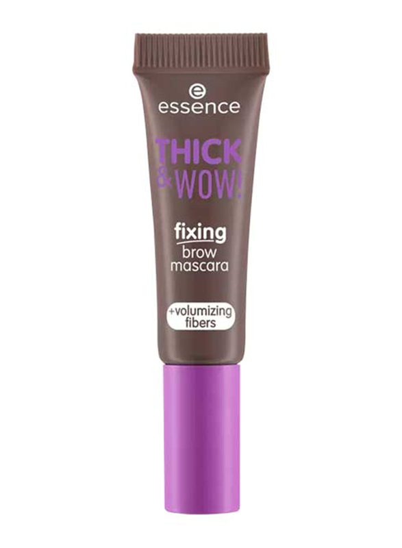 Essence Thick & Wow Fixing Eye Brow with Fibers Mascara, 02, Brown