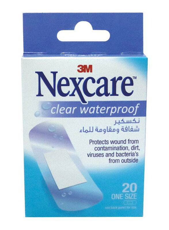 

3M Nexcare Waterproof Bandages, Clear, 20 Pieces