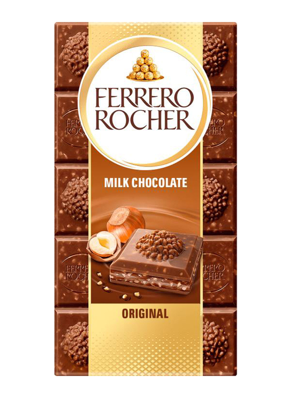Ferrero Rocher Hazelnut Milk Chocolates, 90g