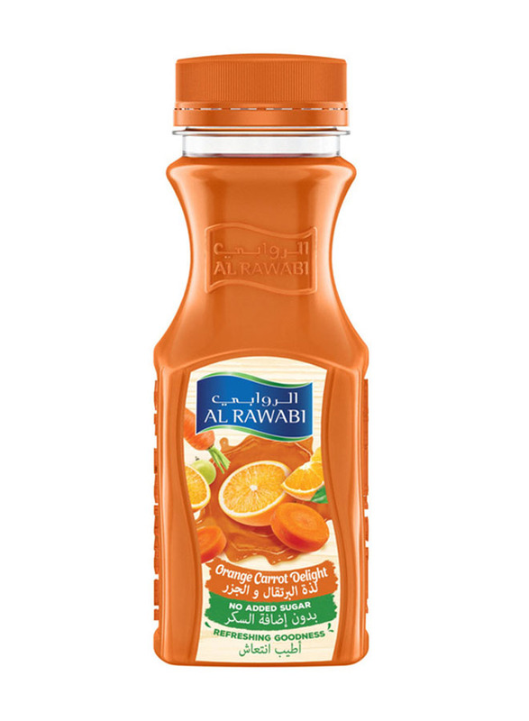 Al Rawabi Orange Carrot Juice Bottle, 200ml