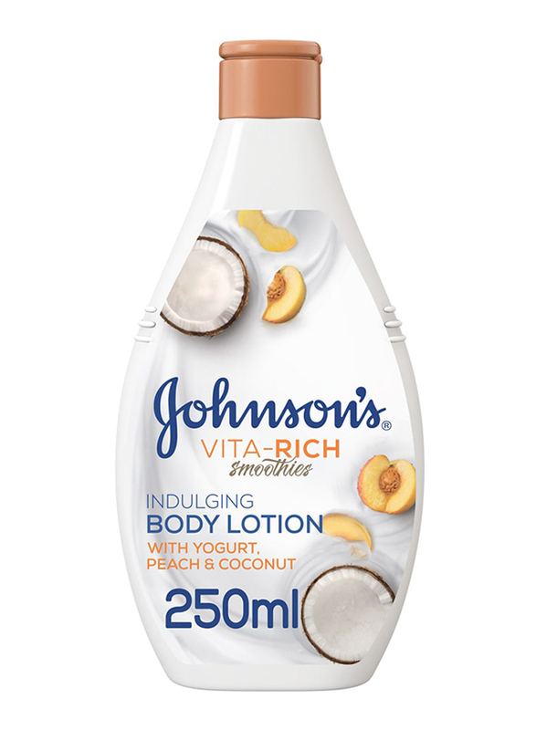 Johnson's Vita-Rich Smoothies Indulging Body Lotion with Yogurt/Peach/Coconut, 250ml