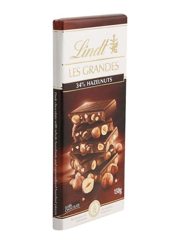 

Lindt Les Grandes Dark Chocolate with Hazelnuts, 150g