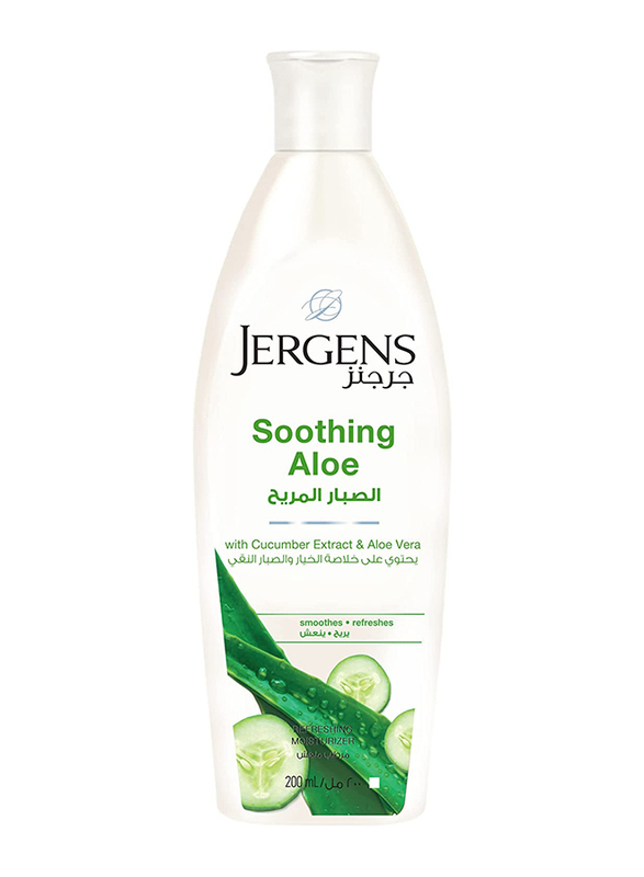 Jergens Soothing Aloe Cucumber Extract& Aloe Vera Moisturizer, 200ml