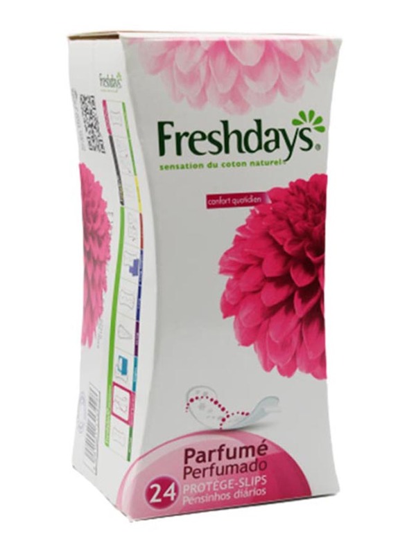 Freshdays Natural Cotton Feel Normal Scented Panty Liners, 24 Pads