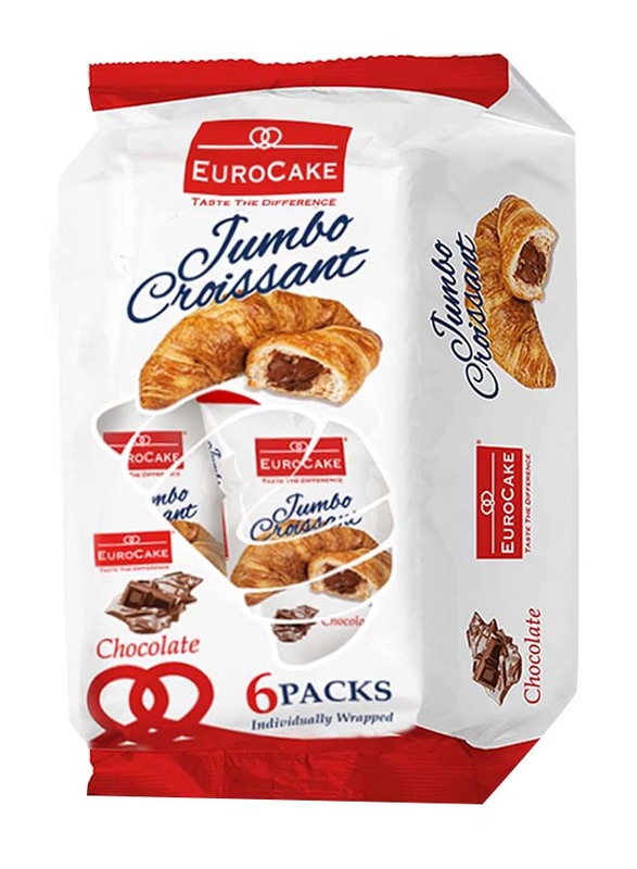 Euro Cake Jumbo Chocolate Croissant, 6 Pieces