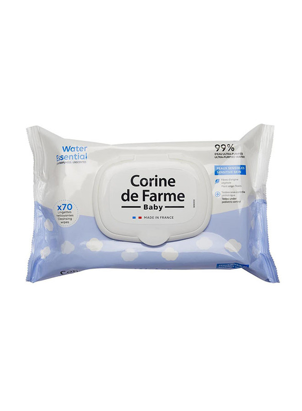 Corine De Farme 70-Piece Bio Essential Water Wipes for Baby