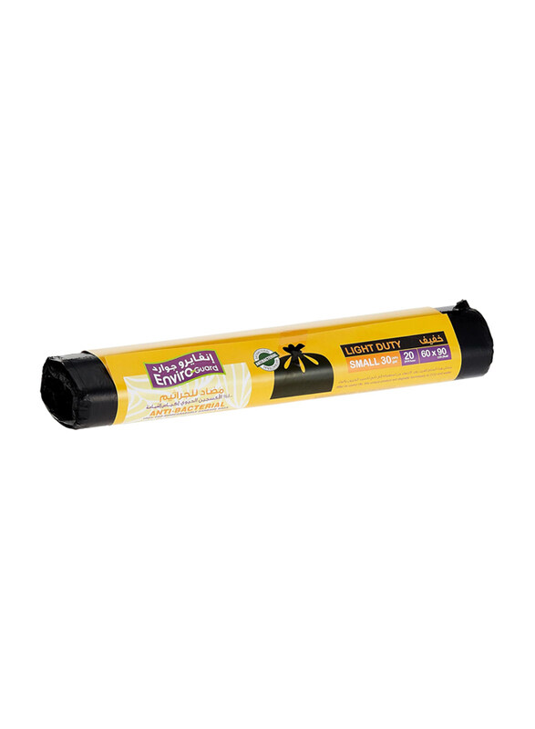 

Enviro Guard Black Garbage Bag, Rolls 3 x 20 Pieces, 60 x 90cm, 30 Gallon