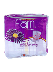 Fam Extra Thin Maxi Sanitary Pads, 8 Pieces
