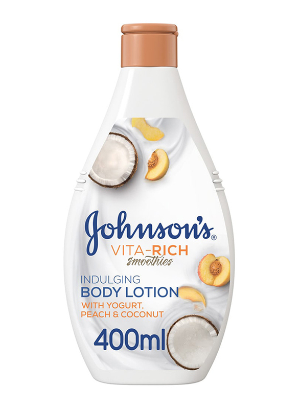 Johnson's Vita-Rich Smoothies Indulging Body Lotion with Yogurt/Peach/Coconut, 400ml