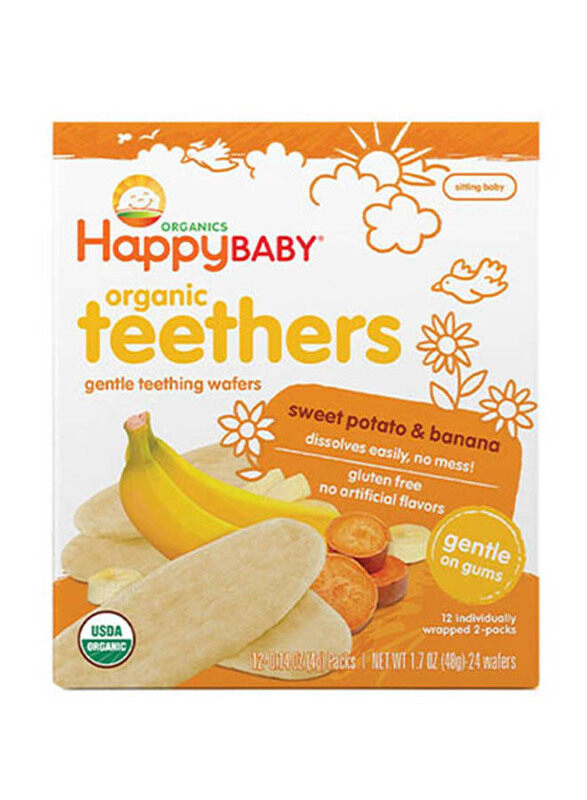 

Happy Baby Sweet Potato & Banana Teethers, 48g