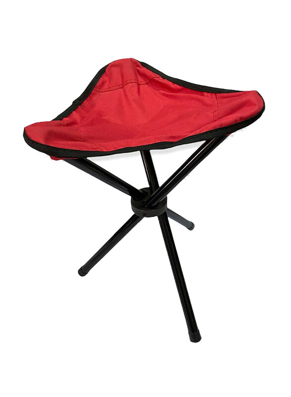 

L.t.r Camping Foldable Beach Tripod Chair, WJT-J04-BC, Red/Black